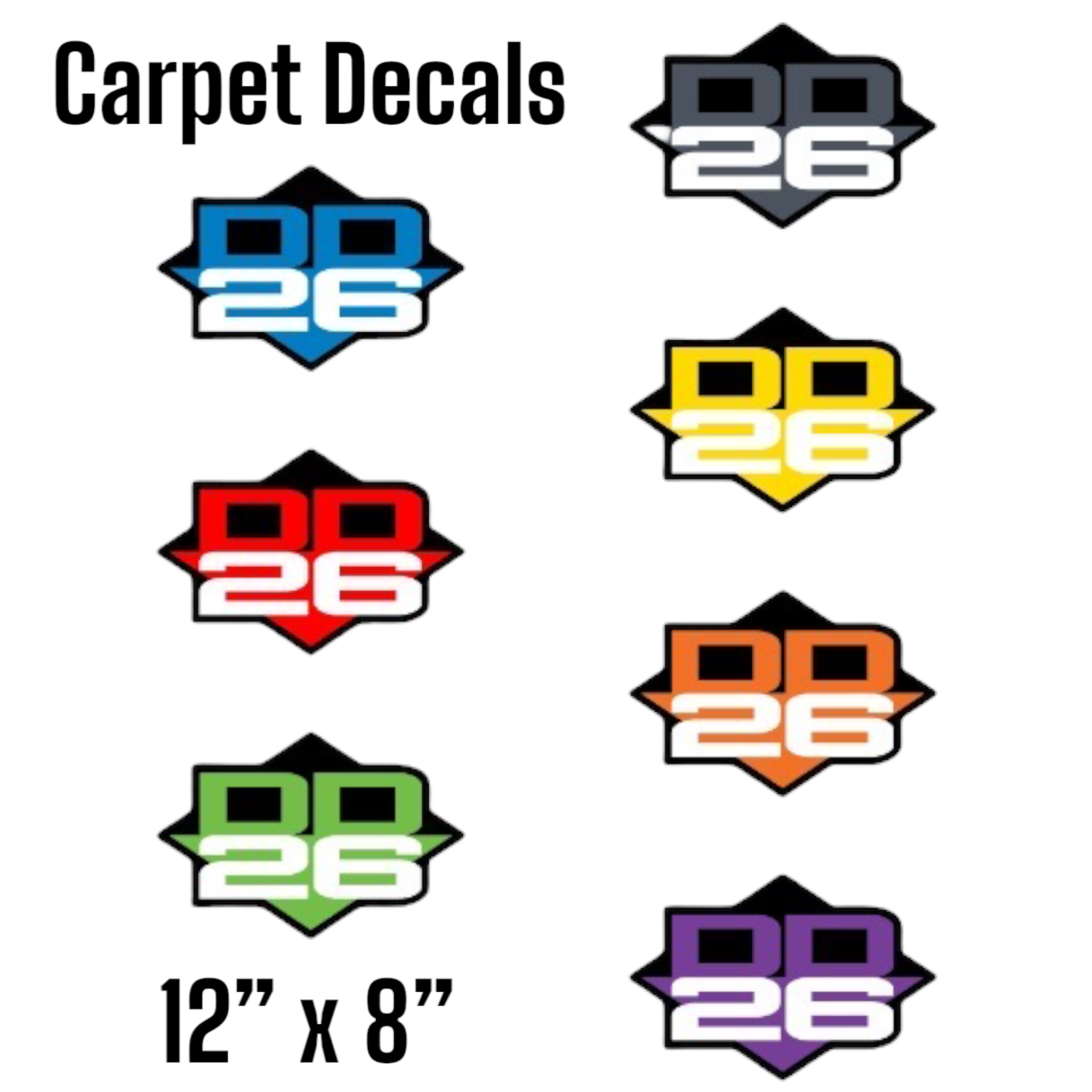 DD26 Fishing Décalque de tapis 12" x 8"