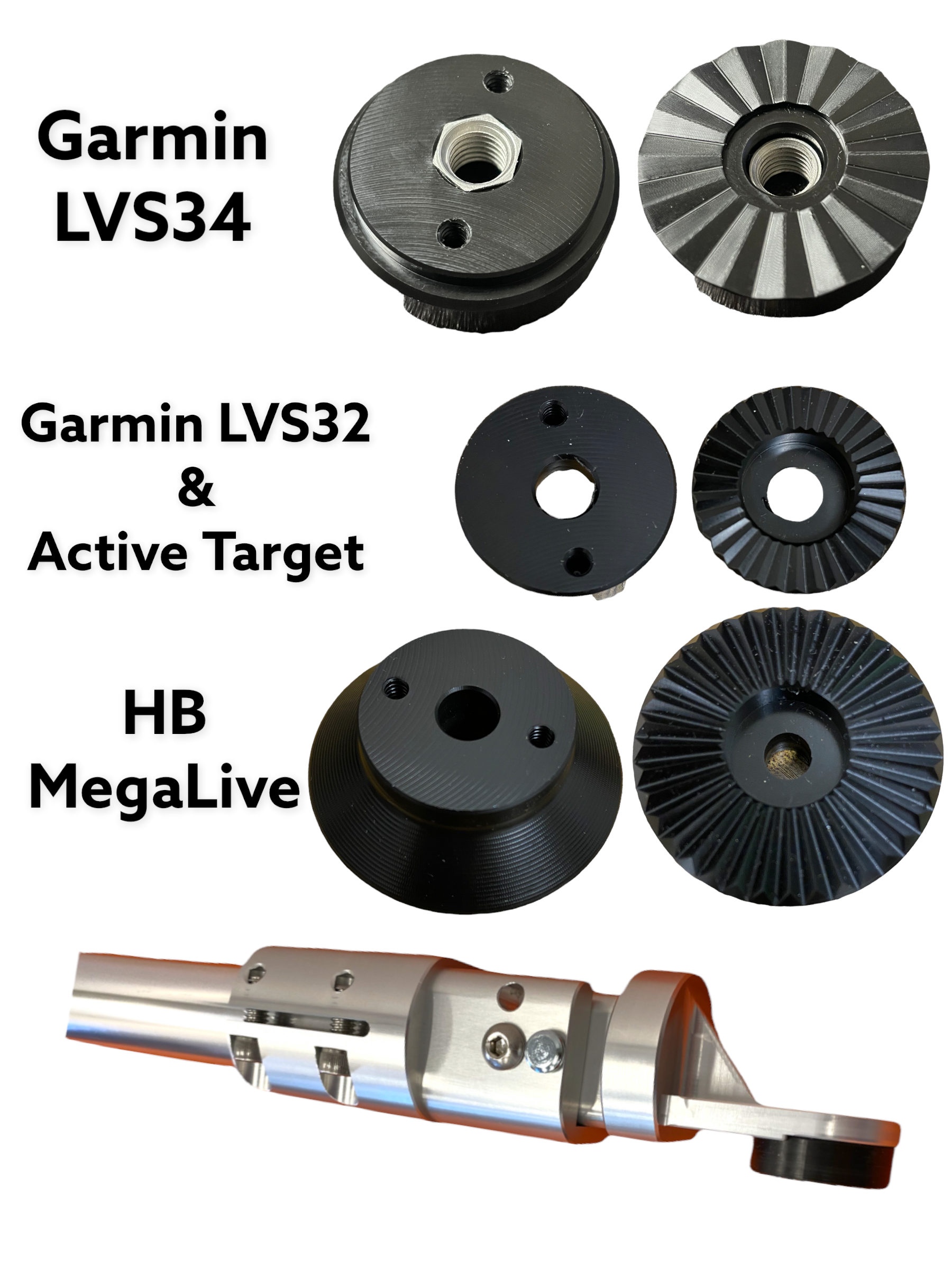 Universal Support de transducteur FULL KIT for 1.25" shafts for Active Target, Mega Live or Livescope LVS32 & LVS34