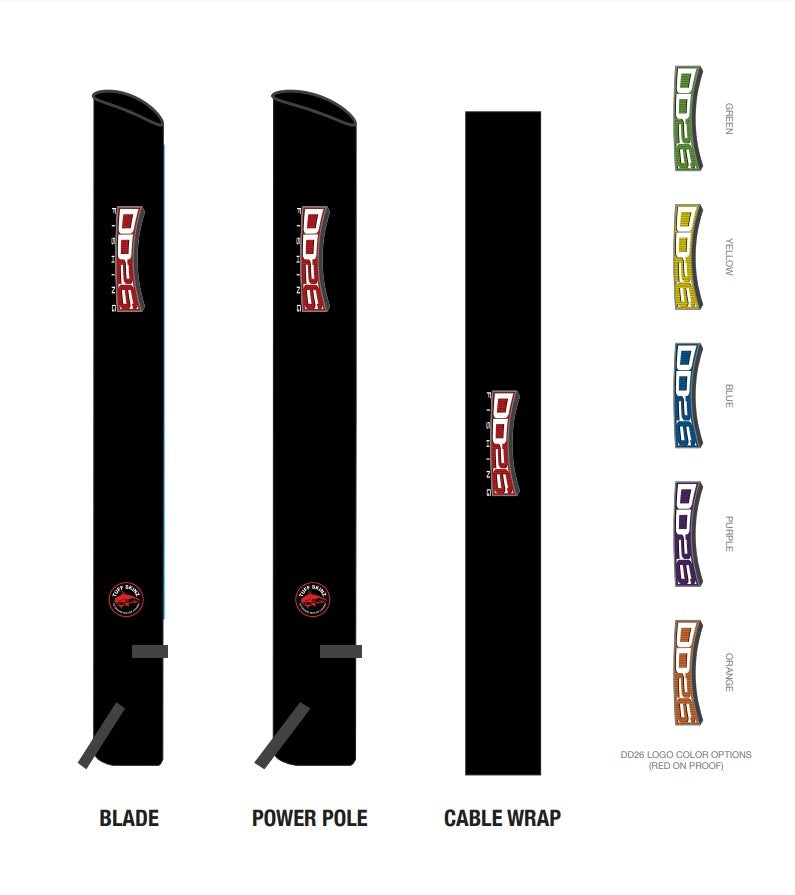 DD26 Fishing Housses protectrices pour le Power Pole Blade Series (set of left and right)