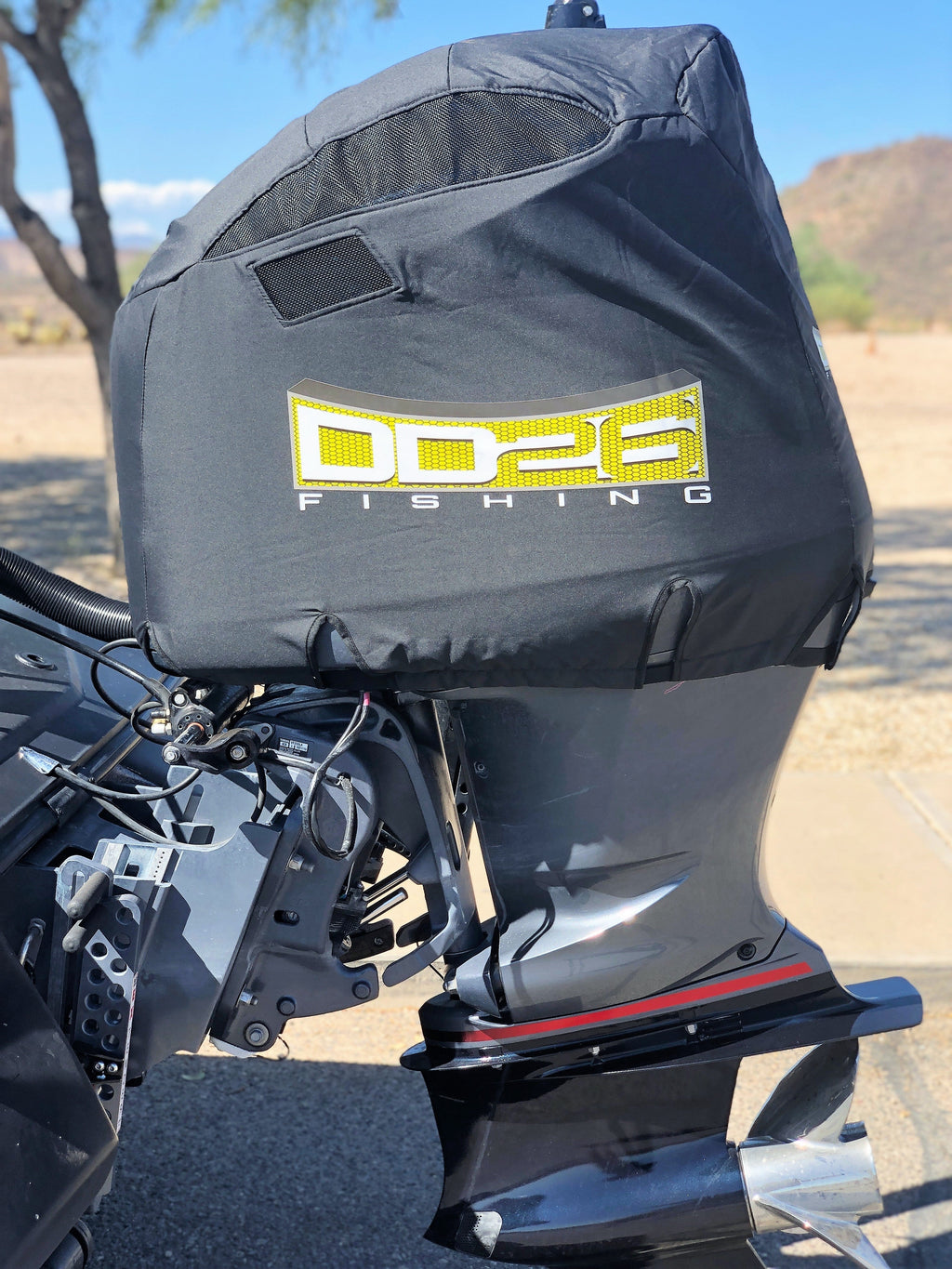 DD26 Fishing Housse moteur ventilée compatible avec Yamaha SHO V200-250hp 2010- 2020 modèles année