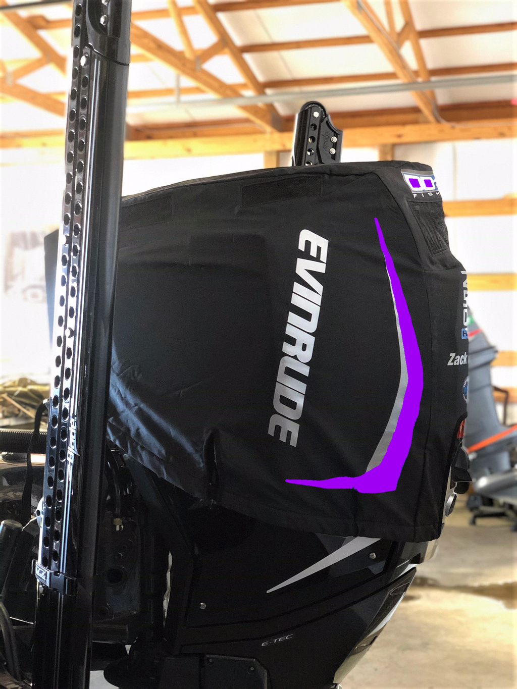 DD26 Fishing Housse moteur ventilée compatible avec Evinrude Etec G2
