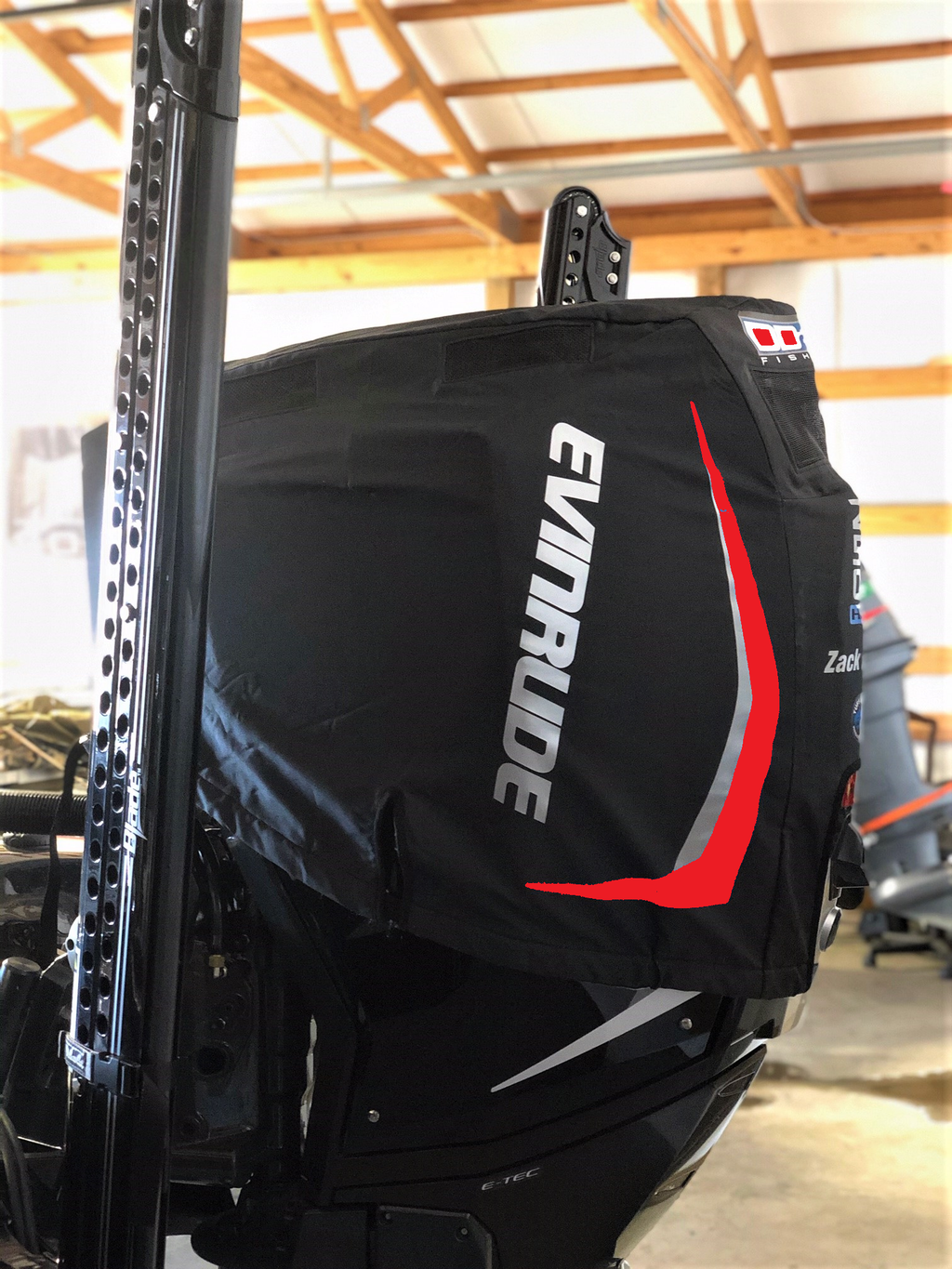 DD26 Fishing Housse moteur ventilée compatible avec Evinrude Etec G2