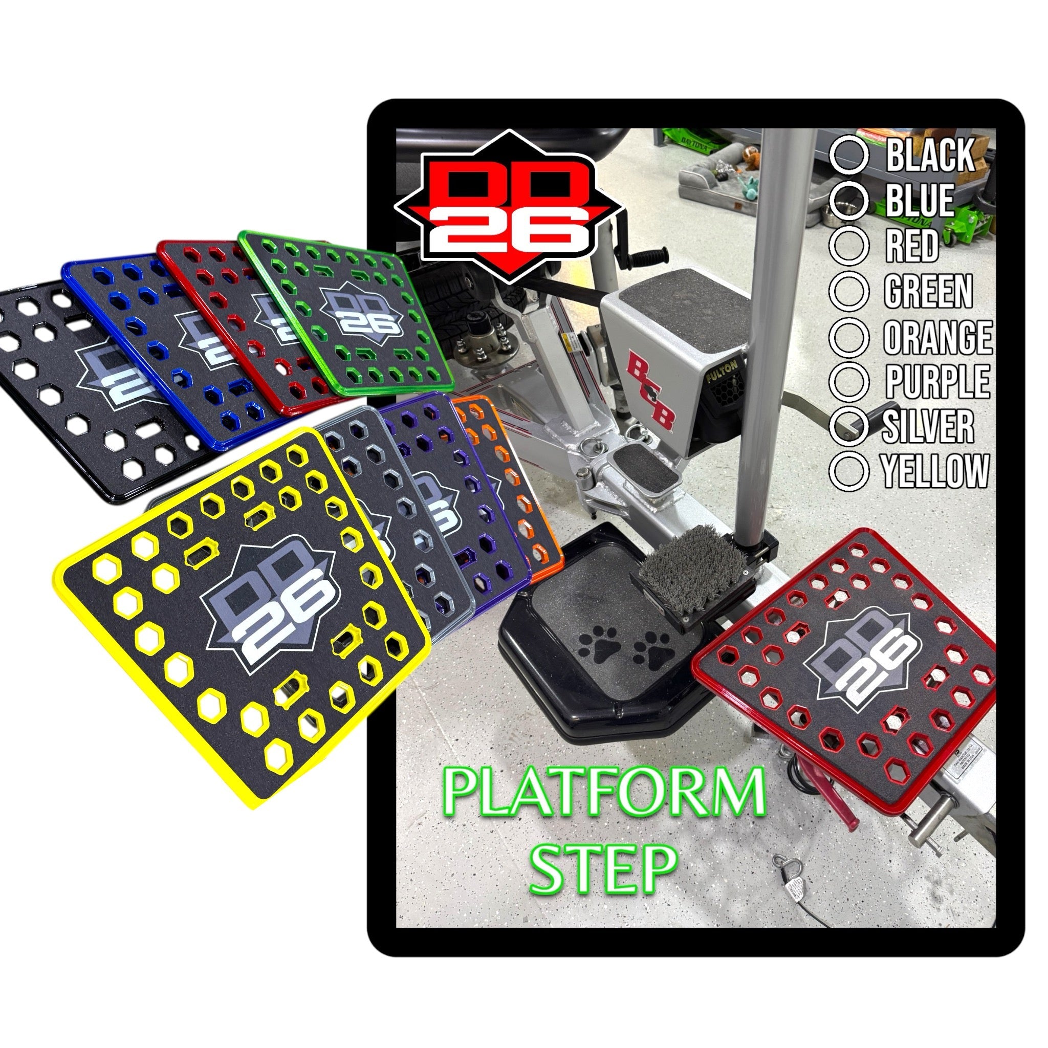 DD26 Fishing Marche-plateforme en aluminium usiné