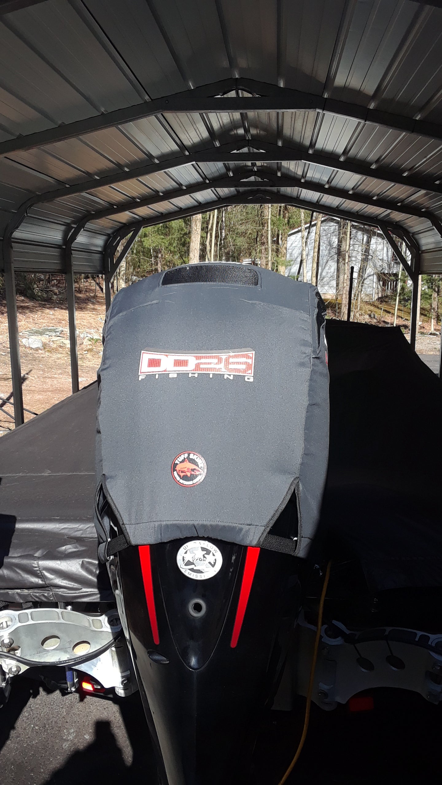 DD26 Fishing Housse moteur ventilée compatible avec le Mercury PRO XS 150HP 2011-Current